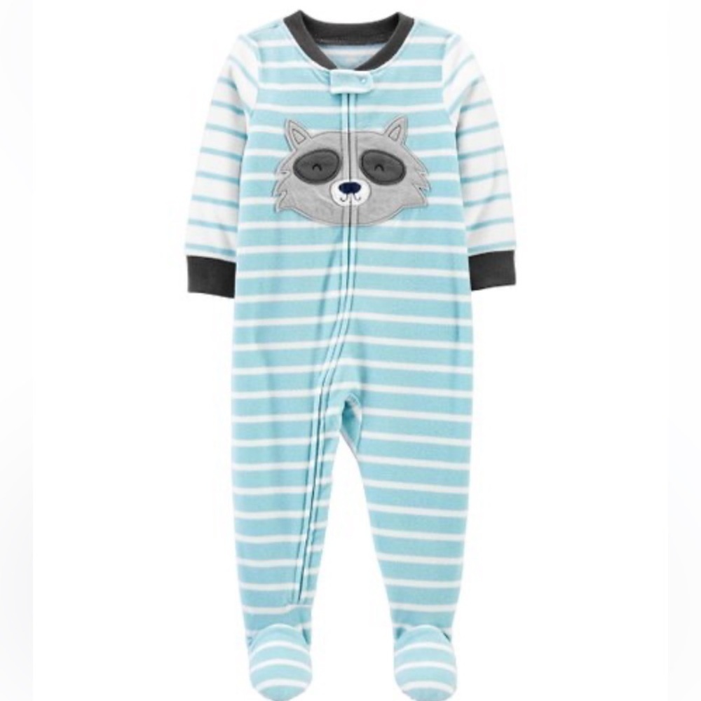 Carter's fleece zip footie 18M